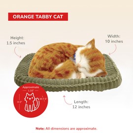 Perfect Petzzz - Original Petzzz Orange Tabby Cat, Realistic Lifelike Stuffed Interactive Pet Toy, Companion Pet with 100% Handcrafted Synthetic Fur