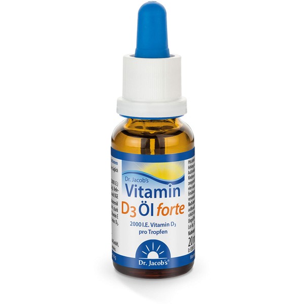 Dr. Jacob's Vitamin D3 Öl forte Tropfen, 20 ml Lösung