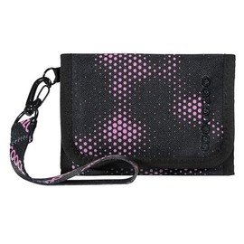 Coocazoo Wallet with Window Inside & Outside, Coin Pocket & Card Slots, Velcro Fastening, Polyester, 3rd Grade, Pink Illusion - Black - Pink, Classic