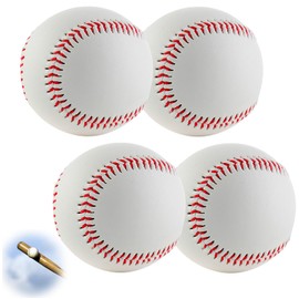 TOATELU Hand-stitched baseballs: 4 pieces 9 inch baseball ball match elite, soft baseballs for adults and teenagers, professional baseball games