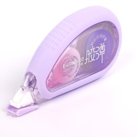 WISOPTUS Correction Tape with Rubber Edging, 59 Feet Aesthetic Cute White Out Tape Featuring Shock-Absorbing Edging for Smooth, Durable, and Precise Mistake Fixing (1Piece, Purple)