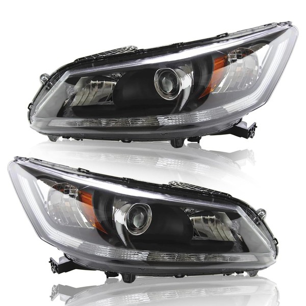 Headlight Assembly Fit for 2013 2014 2015 Honda Accord 4-Door