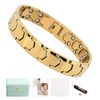 QIAOZILI Men's Magnetic Bracelet, Titanium Steel, 36 Tablets, Gentle and