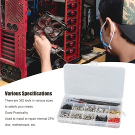 362pcs PC Screw Assortment Repair Tool with Magnetic Screwdriver for Motherboard Maintenance Lightweight Computer Screw Kit