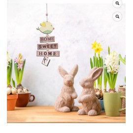 Kiplyki Wholesale Wooden Letter Easter Bunny Decorative Letter Pendant HOME Lett
