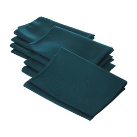 LA Linen Poplin Napkin, Polyester, Dark Teal, 18 x 18-inch, Pack of 10