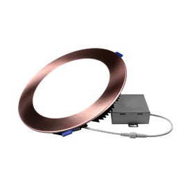 NICOR Lighting DLE821202KRDAC DLE Recessed Lighting Kit, 8, Aged Copper