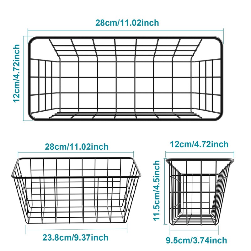 MaraFansie Hanging Kitchen Baskets Wire Storage Basket Over the Cabinet