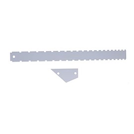Walfront Juego de Herramientas de Medición de Guitarra, Medidor de Altura Recto con Muescas, Regla Luthier, Peso Ligero Portátil para Entusiastas de l