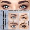 Augenbrauenstift,Microblading Augenbrauenstift,4 Gabelspitze 2-in-1Eyebrow Pencil,augenbrauen stift Wasserfest Wischfest Langlebig, Sorgt