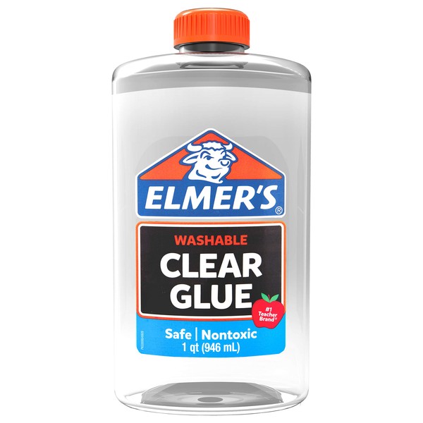 ELMERS 2024691 Elmer's Liquid School Glue, Clear, Washable, 32 Ounces - Great for Making Slime