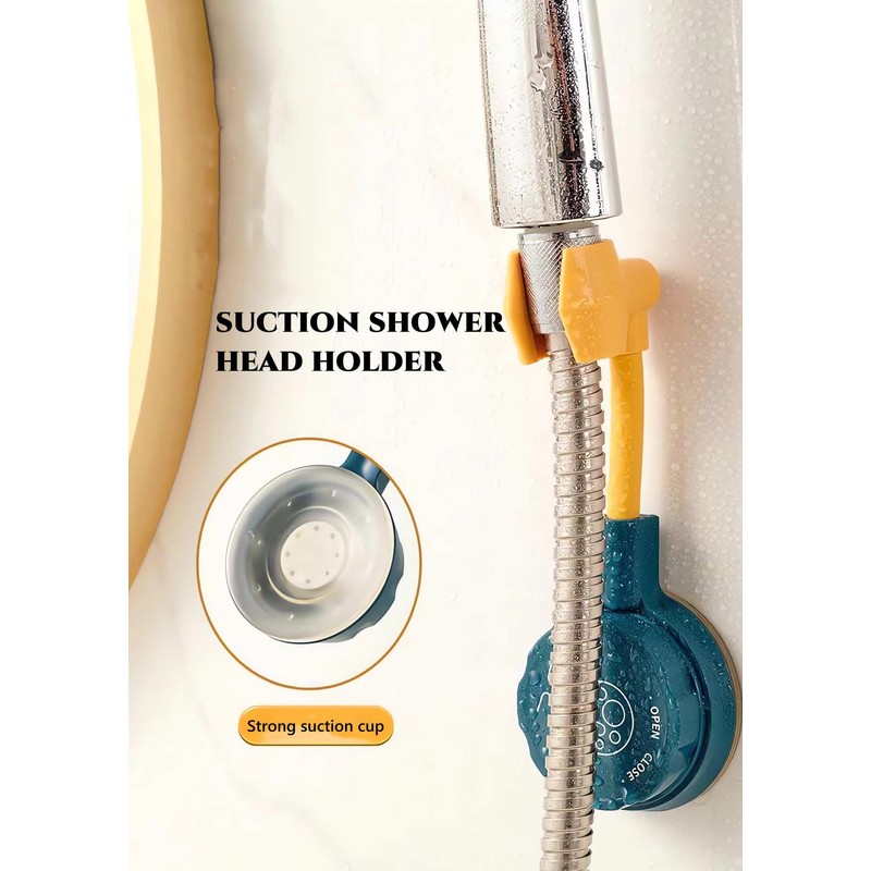 Adjustable Suction Cup Shower Head, Wall Mount Holder for Handheld