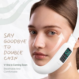 Cteart V-Face Electric Double Chin Device with 8 Modes & 15 Gear Adjustable Intensities - Intelligent V-Face Machine for Contouring Double Chin - H092