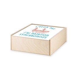 Fabulous Wooden Box - J'Peux Pas J'ai Swimming Synchronised Pool (11 x 11 x 3.5 cm)