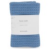 Ecovask Face Cloth 2pk Organic Cotton, Cornflower