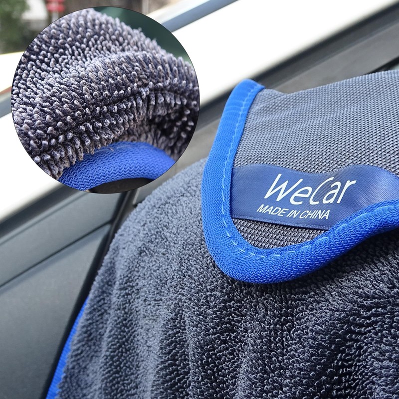 WeCar Microfiber Car Wash Towel, Super Absorbent Cleaning Wiping Dryer,