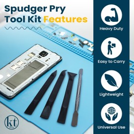Spudger Pry Tool Kit Electronics Repair Opening Tools, Plastic & Metal Spudger Tool Kit, Prying Open Tool for Laptop, Cell Phone, Tablet, Computer Smartphones and Other Electronic Devices