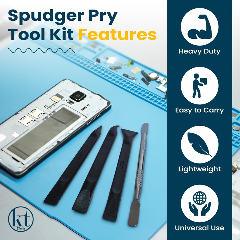 Spudger Pry Tool Kit Electronics Repair Opening Tools, Plastic &