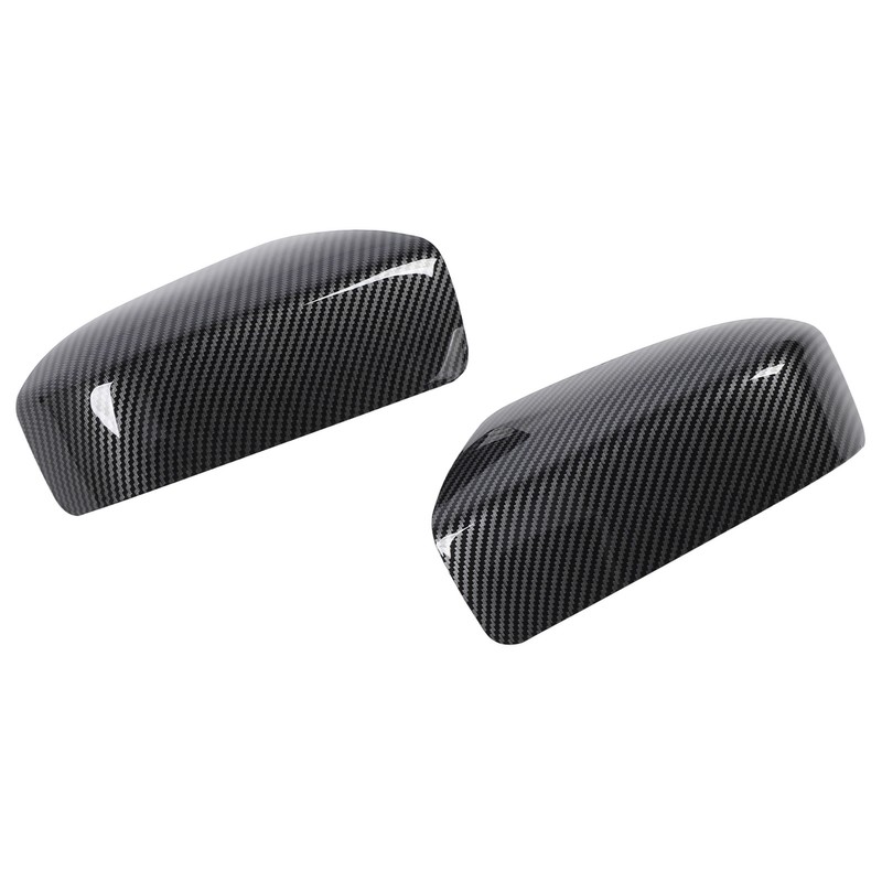 2PCS Side Mirror Cover Left Right Carbon Fiber Pattern 76201