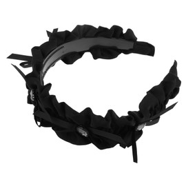 Mikinona Stylish Rhinestone Bowknot Headband Wide Hairband for Women Sparkling Decorative Headdress for Bridal and Festive Wear