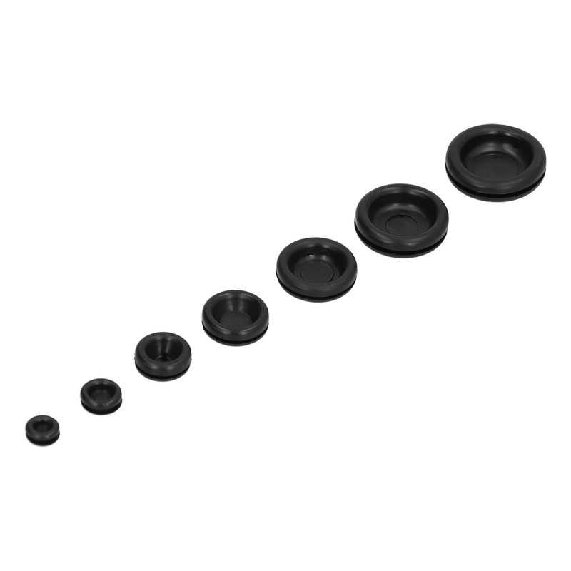 200Pcs Wire Washer Kit Rubber Grommet Dustproof Insulated Fireproof for