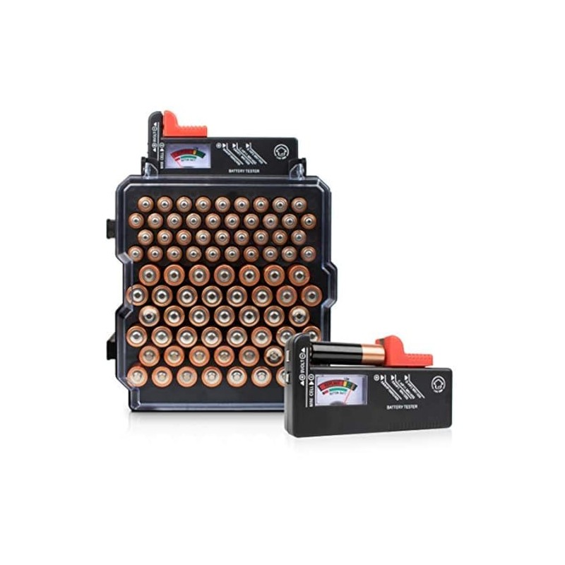 Battery Tester Checker (1 Pack w/Organizer)