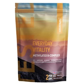 Everyday Vitality Methylated B-Complex |Active B Vitamins with Methylfolate, Methylcobalamin & P5P |Energy, Brain Function & Metabolism Support | 2 Month Supply| Vegan