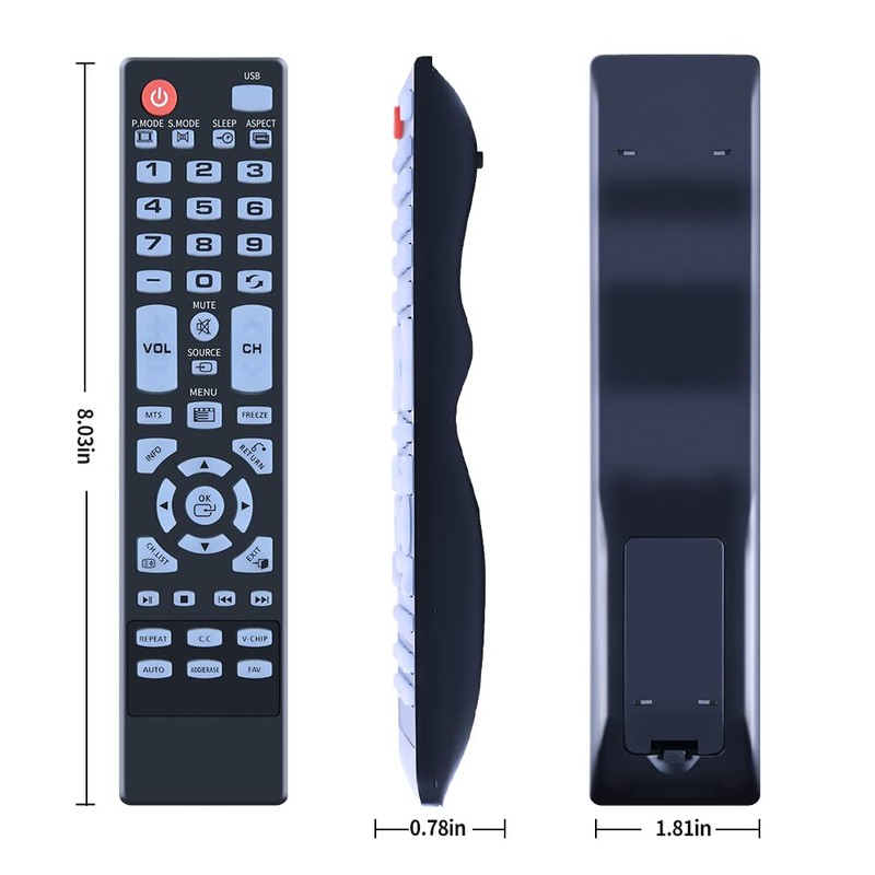 Universal Replacement Remote Control fit for Element TV ELEFW195 ELEFT222