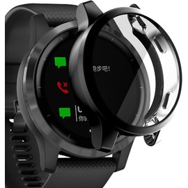 Compatible with Garmin Vivoactive 4 /Venu 2 45mm/Vivoactive 4S /venu 2s 40mm Waterproof Protective Case Soft TPU Plated All Around Scratch-Proof Screen Protector Cover(Vivoactive 4/Venu 2 45mm,3pack)