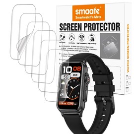 smaate Screen Protector Compatible with XSUTIC H23 and FITVII 1.57” Smart Watch Fitness Tracker, Soft TPU, 6 pieces, Bubble Self-healing