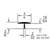 T-Molding.com 25ft Roll of Black 3/4" Plastic Tee Moulding for