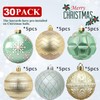 Pack of 30 Christmas Baubles Green and Gold Christmas Tree