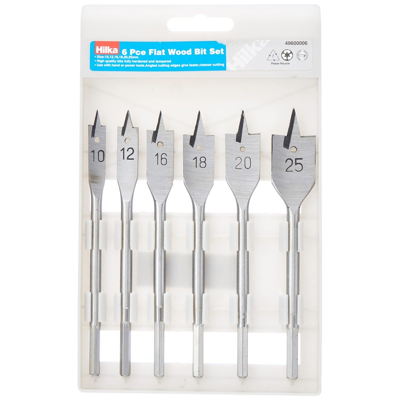 6PC Flat Wood BIT Set