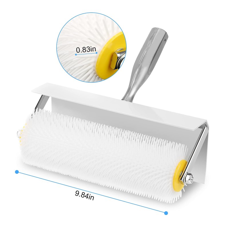 Vent Roller with Splash Guard, Spike Roller, Spiked Screed Composite