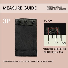 Close Friend ADULT BODYSUIT EXTENDER | ADDS LENGTH TO BODYSUIT | REMOVABLE AND WASHABLE (3P, BLACK, 4" LENGTH)