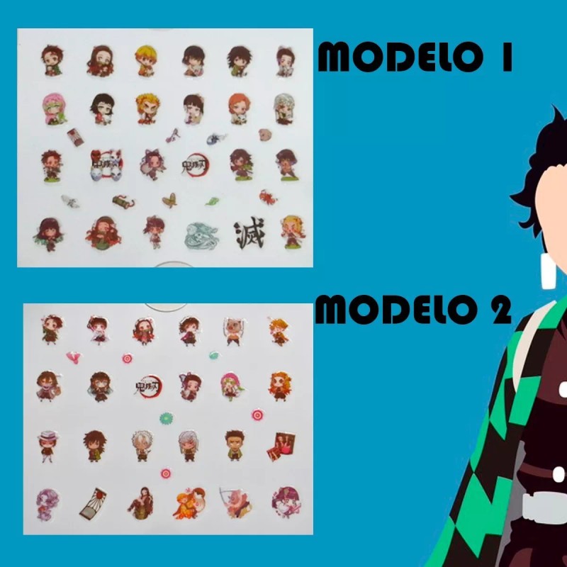 Universo en Linea Pegatina Para Uñas Kimetsu No Yaiba Etiquetas