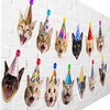 Cat Party Garland Cat Faces Birthday Garland Kitties Birthday Party