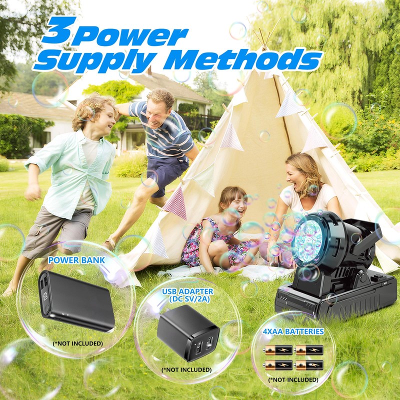 Tecnock Plug in Automatic Bubble Machine 3 Charging Methods Leak