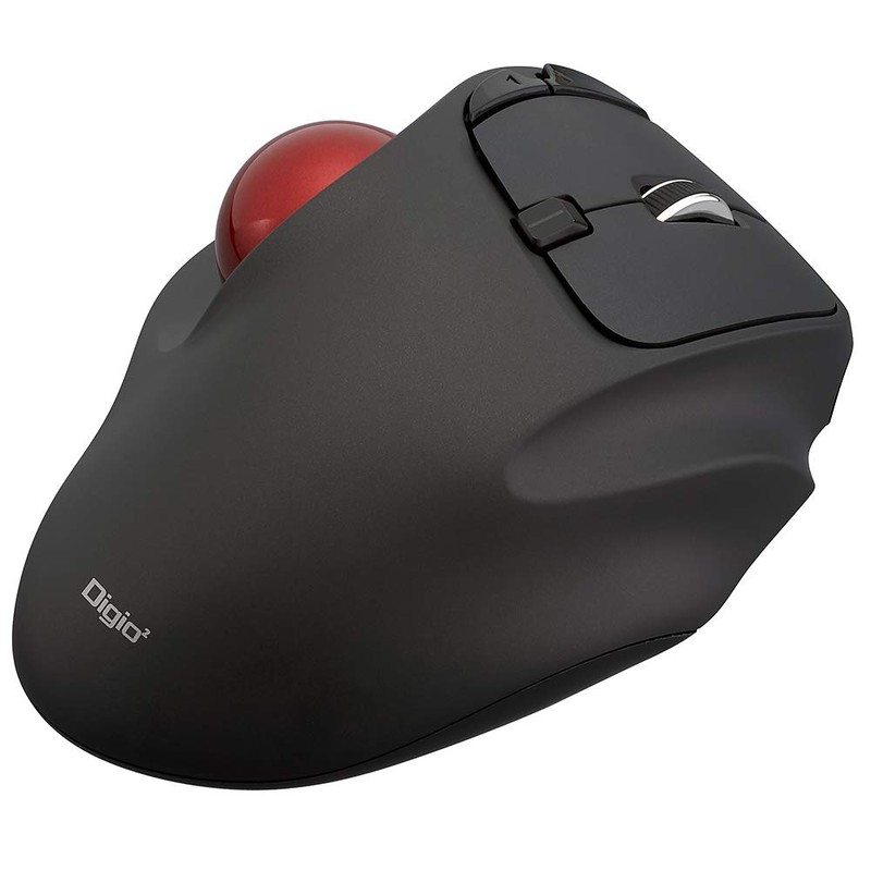 Nakabayashi Z8645 Digio2 Mouse Wireless Trackball 5 Button Optical Black