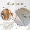 ONDEGO® Elegante Rückenkette mit Zirkonia-Blätter, 23cm, Karabinerverschluss, Silber/Gold/Roségold (Silber)