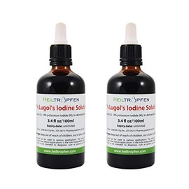 Heiltropfen 2x 100 ml Lugolsche L?sung 7% | Inhaltsstoffe in pharmazeutischer Qualit?t | 21% Lugols liquid Formulierung | 7 Prozent elementares Jod und 14% Kaliumjodid | Doppelpack | Heiltropfen?