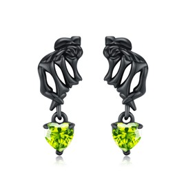 ZIPPICE Skull Earrings Women's Earrings Silver 925 Birthstone Stud Earrings for Women Girls Heart Stud Earrings Skeleton Hand Earrings Skull Gifts Gothic Jewellery for Women, Sterling Silver