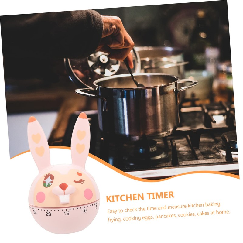 MAGICLULU Cute Bunny Mechanical Kitchen Timer Manual Countdown Timer for