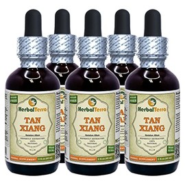 Tan Xiang (Santalum Album) Tincture, Dried Heartwood Liquid Extract (Brand Name: HerbalTerra, Proudly Made in USA) 5x2 fl.oz (5x60 ml)