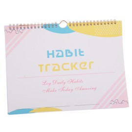 jojofuny No Date Monthly Habit Tracker Journal Versatile Planner for Goal Setting Workout Tracking and Daily Monitoring Stylish Minimalist Design Light Yellow White