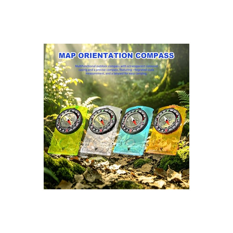 Outdoor Compass with Adjustable Declination, Magnifier, Ruler, Scale, Multifunctional Kids