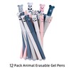 RIANCY 0.4mm Erasable Gel Pens,12 Pack Cute Cartoon Animal Rollerball