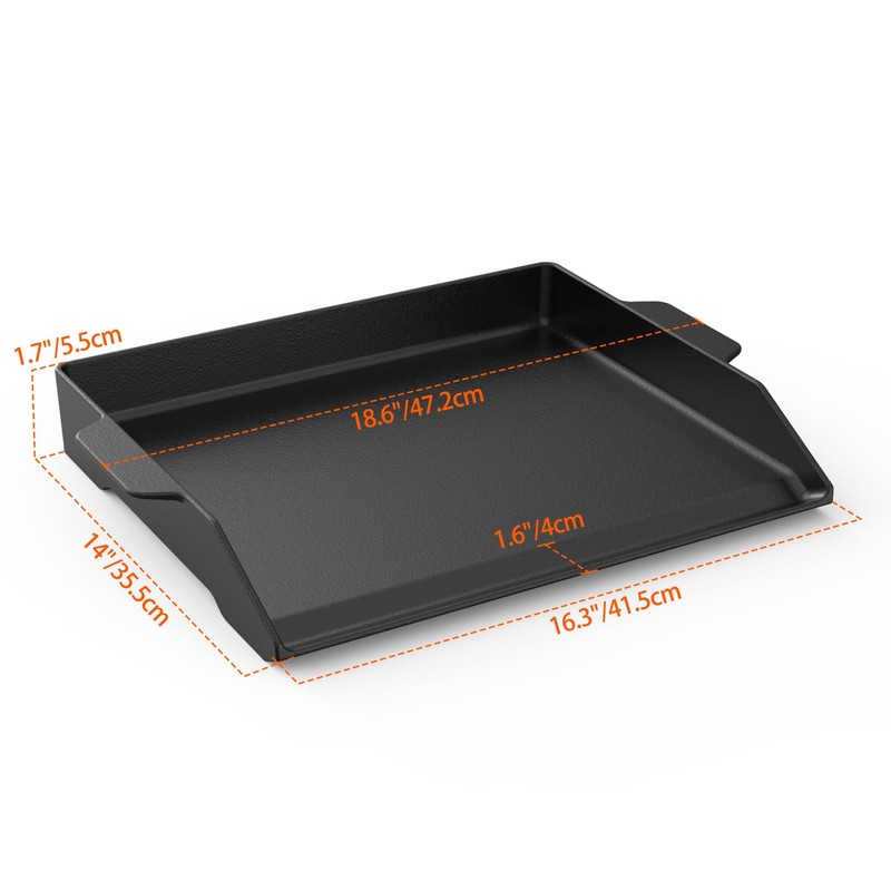 Onlyfire Universal Cast Iron Griddle for Gas Grills and Range