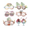 18pcs Paper Eyeglasses 6 Styles Funny Hawaiian Paper Sunglasses for