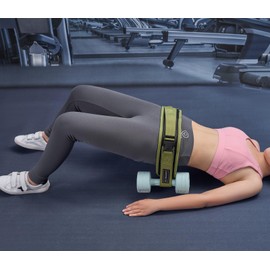 Hip Thrust Belt for Dumbbells,Booty Belt for Hip Thrust Slip-Resistant Padding Green